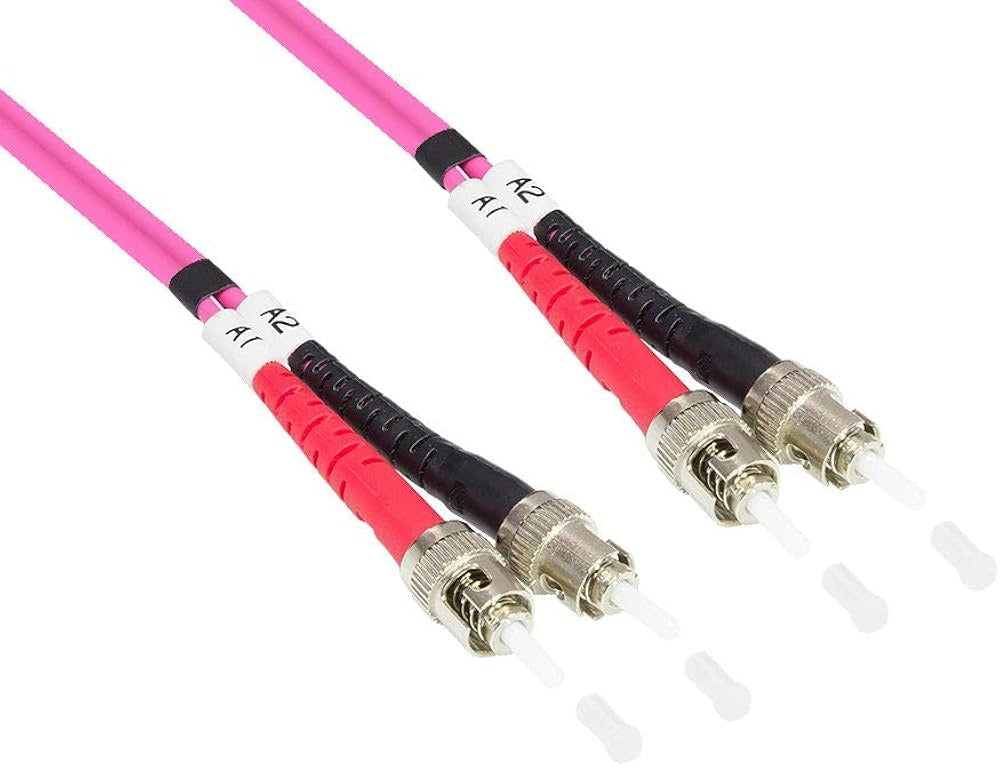 Good Connections Patch Cable, LC Multi-Mode (M) to ST Multi-Mode (M), 15 m, Fiber Optic, 50/125 Micrometer, OM4 (LW-815LT4)