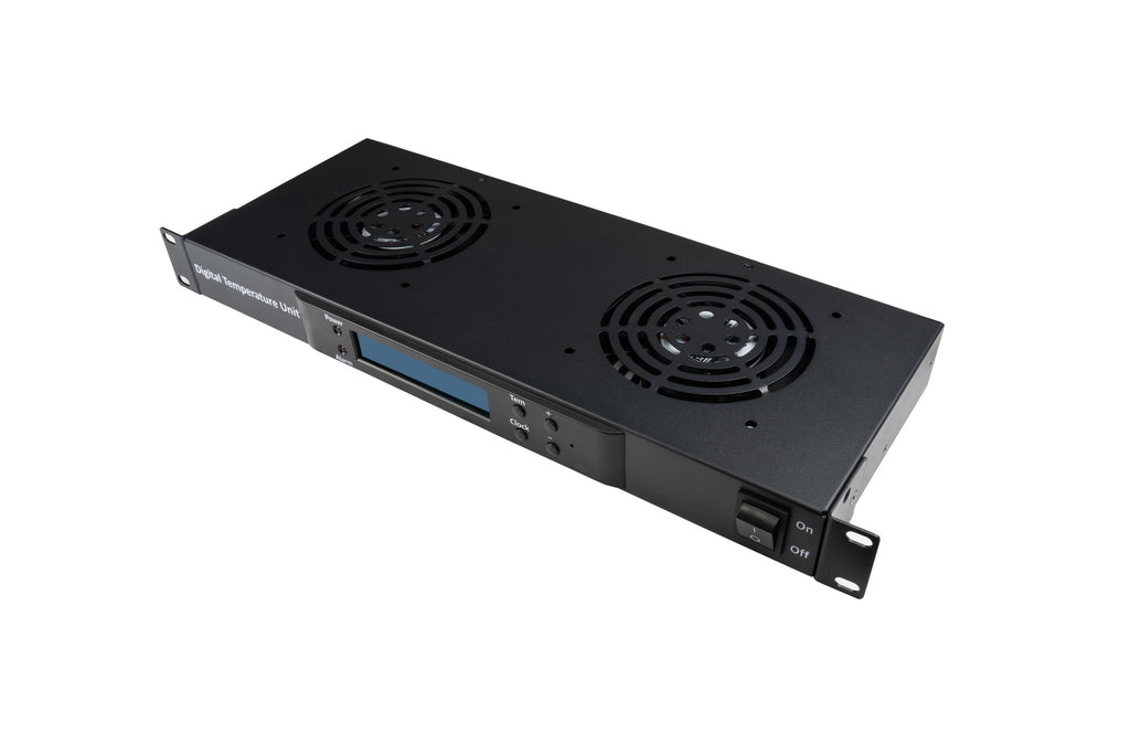 19" Digital Fan Unit with Two Fans, Thermostat and Alarm Function (GC-N0163)