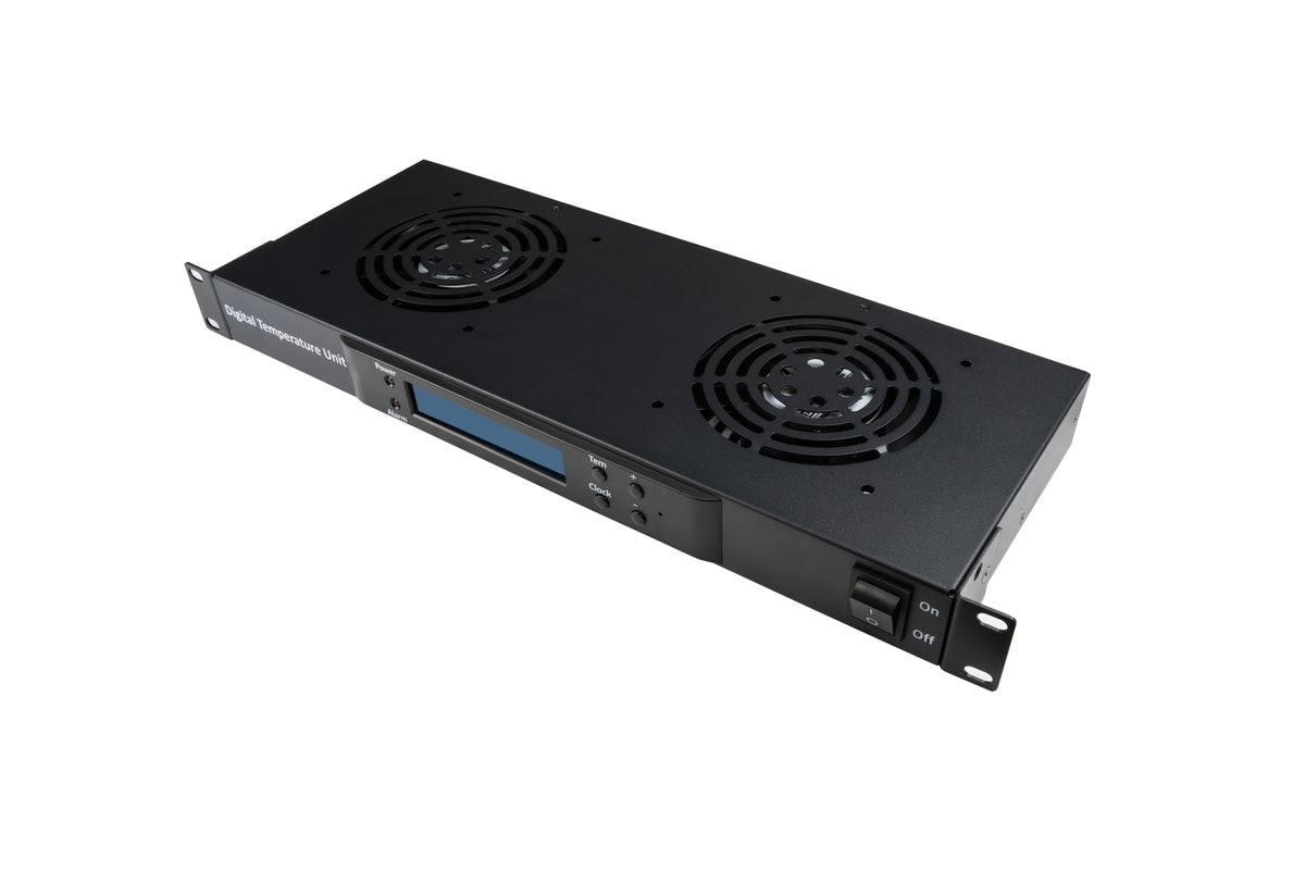 19" Digital Fan Unit with Two Fans, Thermostat and Alarm Function (GC-N0163)