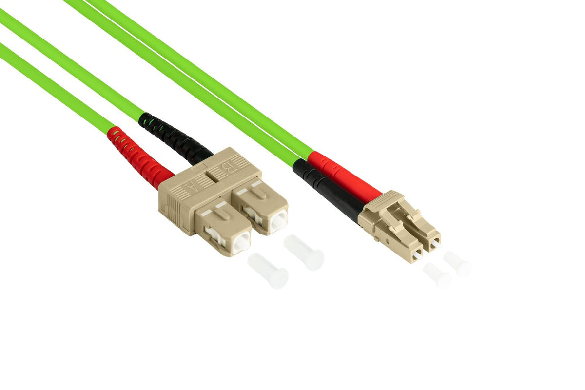 Alcasa Fiber Optic Cable 10 m LSZH OM5 LC SC Green (LW-810LS5)