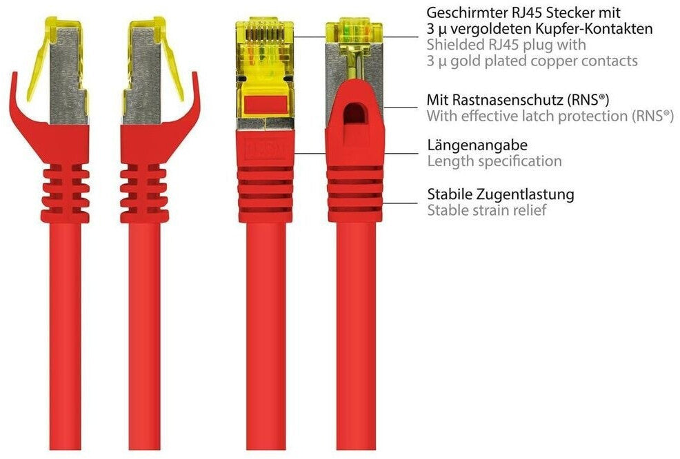 Good Connections RJ45 Patch Cable Cat.7 S/FTP 600MHz 40 m Magenta (8070R-400 M)
