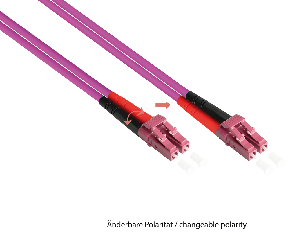 Alcasa LW-830LS4 Fiber Optic Cable 30 m LC SC OM4 Violet
