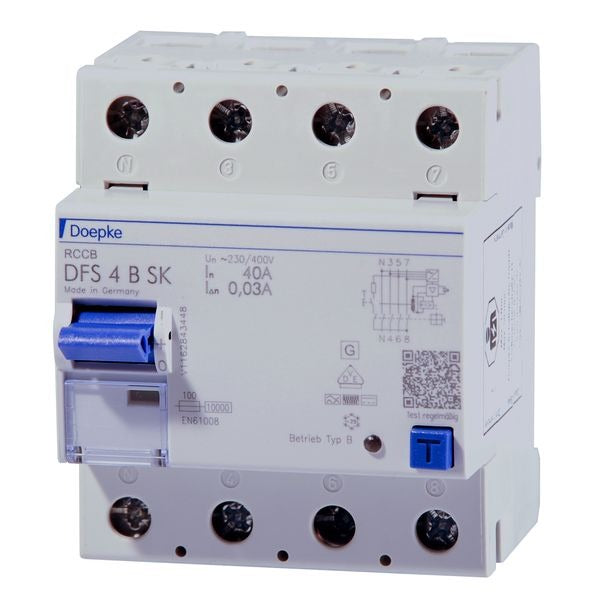 Doepke Residual Current Circuit Breaker DFS4 080-4/0.03-B SK 4-pole 80/0.03A (09154998)