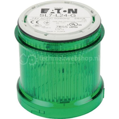 Eaton LED Signal Tower SL7-L24-G Green Continuous Light 24V (171462)