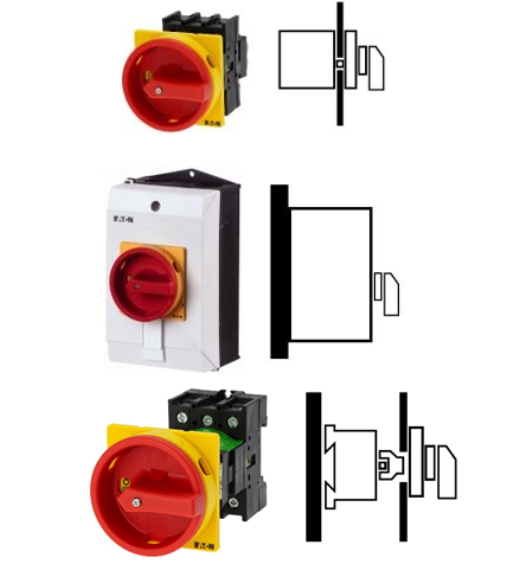 Eaton P1-32/I2/SVB/HI11 3-Pole Electric Switch Red-Yellow 207318