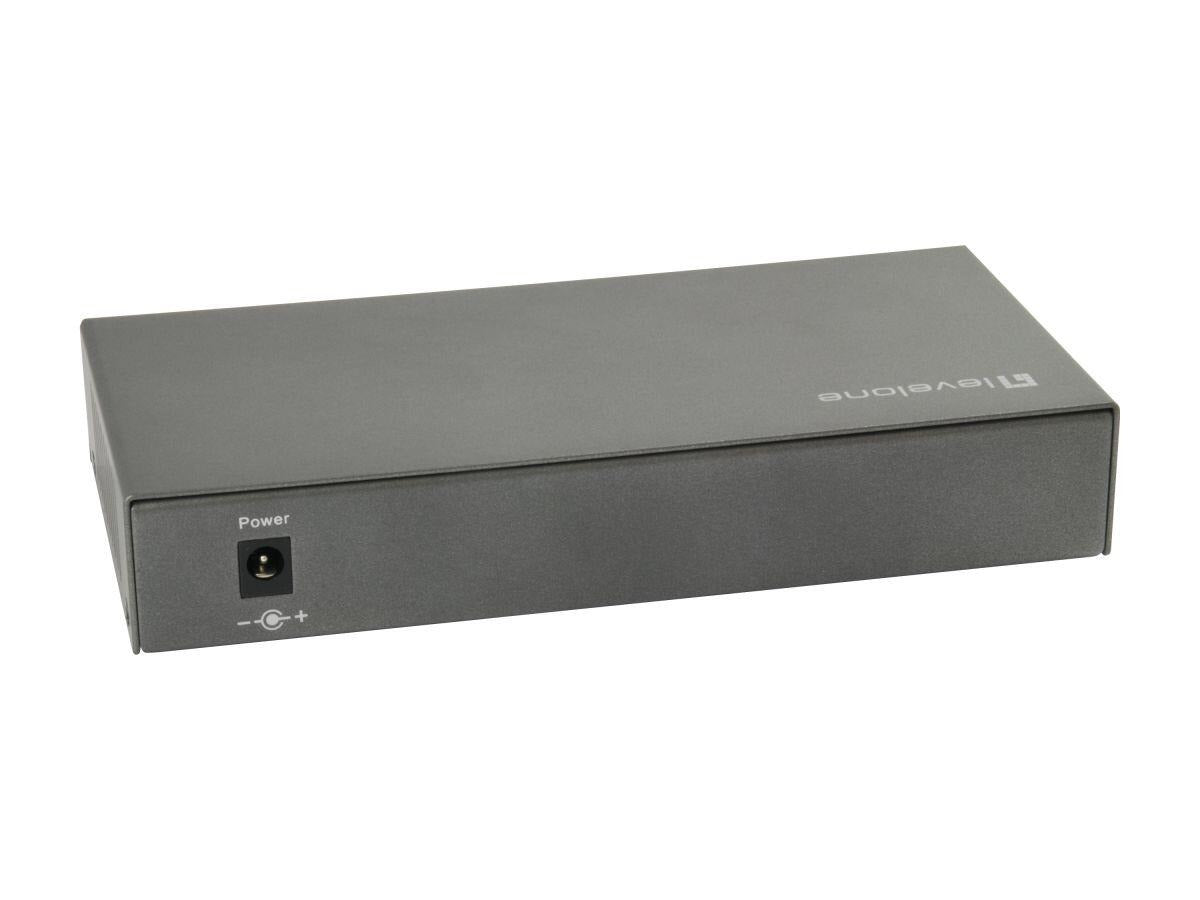 LevelOne 8-Port Gigabit PoE Switch, 802.3at/af, 120W (GEP-0823)