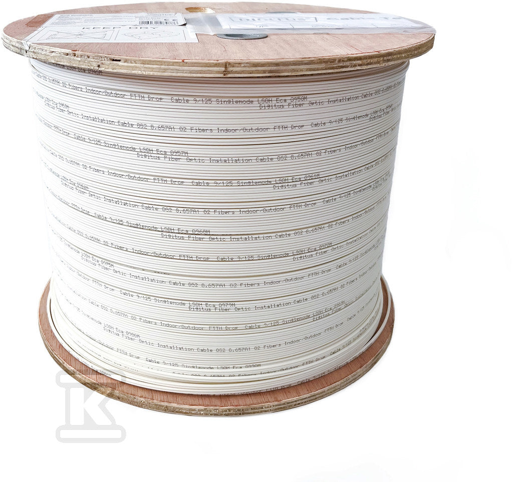 Digitus Indoor Fiber Optic Cable FTTH 2 ON with SC Connectors, 1 km OS2 G657A1