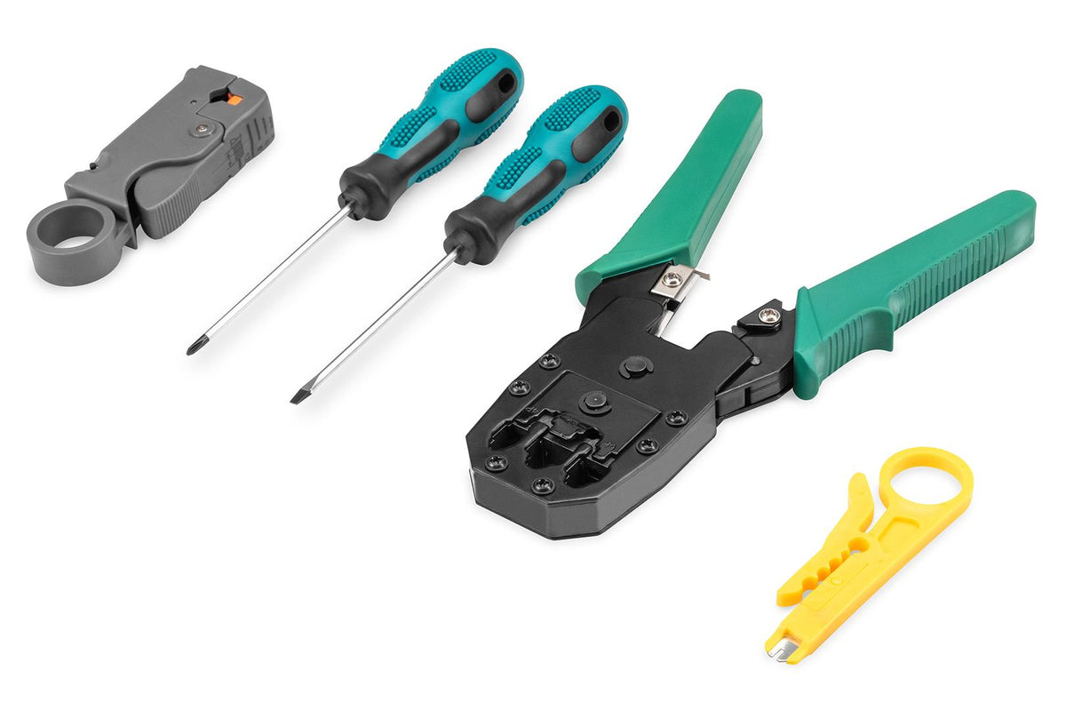 DIGITUS Network Tool Set LAN Tester Crimping Cut and Stripping Punch Down Bag (DN-94027)
