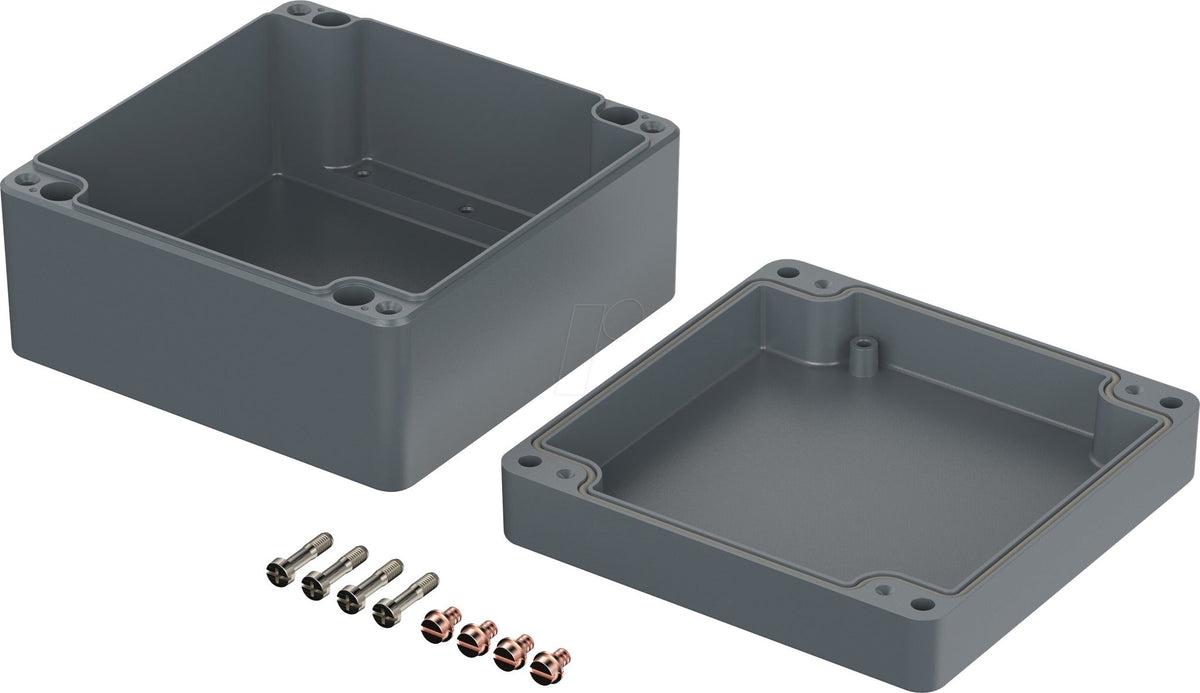Bopla Euromas A 127 Universal Enclosure 180 x 180 x 101 mm Aluminum Silver-Grey (RAL 7001) 01127000.H