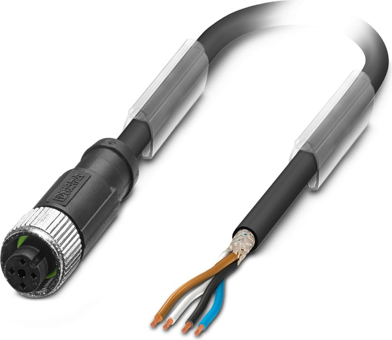 Phoenix Contact Sensor/Actuator Cable M8 (90°) Female Open 10.0 m (SAC-4P-10,0-PUR/M 8FR)