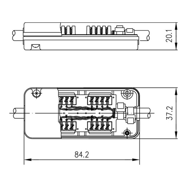 Telegärtner CU-CM MULTI VM8-8 - Connection Module - 19" Rack - 1000 MHz