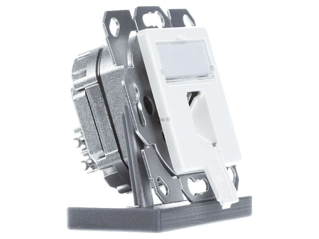 Telegärtner AMJ45/B K - Output Socket - Underfloor Mounting - CAT 6a - STP - RJ-45 - Alpine White (J00020A0507)