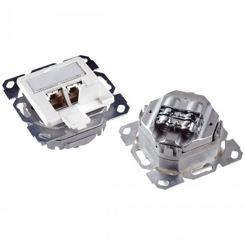 Telegärtner AMJ45/B K - Output Socket - Underfloor Mounting - CAT 6a - STP - RJ-45 - Alpine White (J00020A0507)