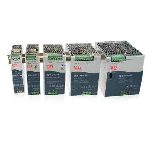 Mean Well SDR-120-24 Power Supply - 120 Watts - AC 115/230 V - DIN Rail Mountable