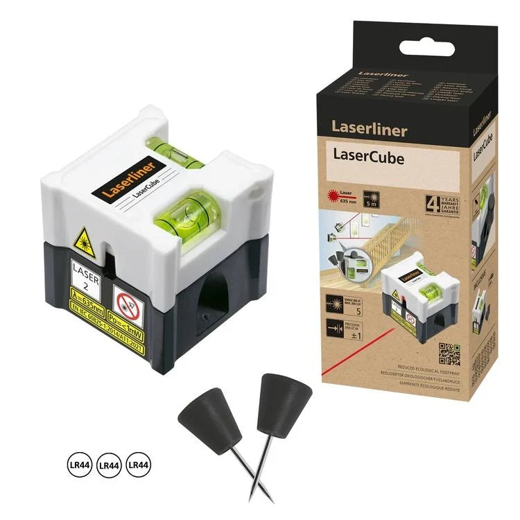 Laserliner LaserCube Line Laser, Max Range 5 m, Model 081.108E