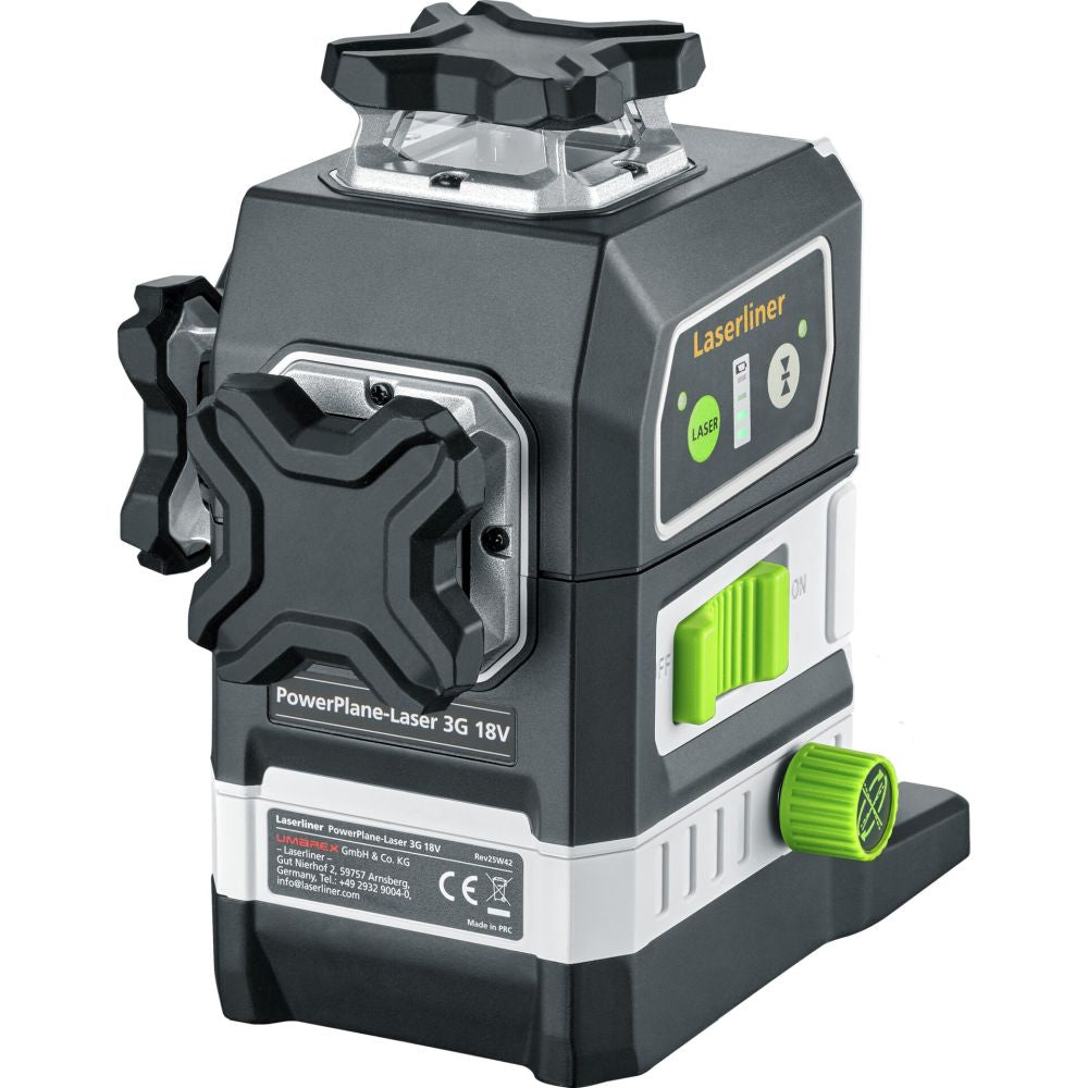 Laserliner PowerPlane-Laser 3 G Multi-18V Green Laser Level with Box - Model 036.380 L