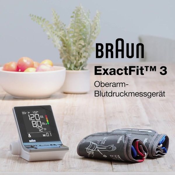 Braun ExactFit 3 - Upper Arm Blood Pressure Monitor - 2 Users - BUA6150WE