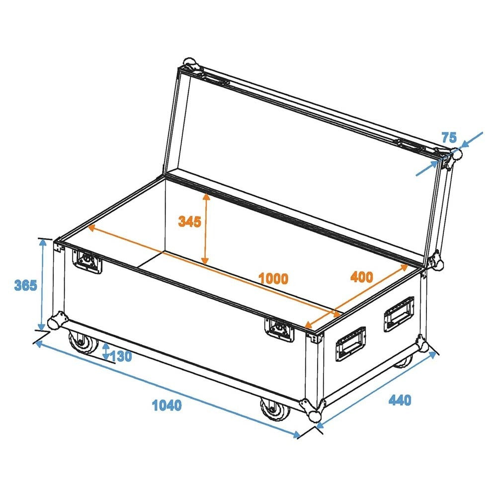 ROADINGER Universal Case Professional 100x40x40cm with Wheels (30126925)