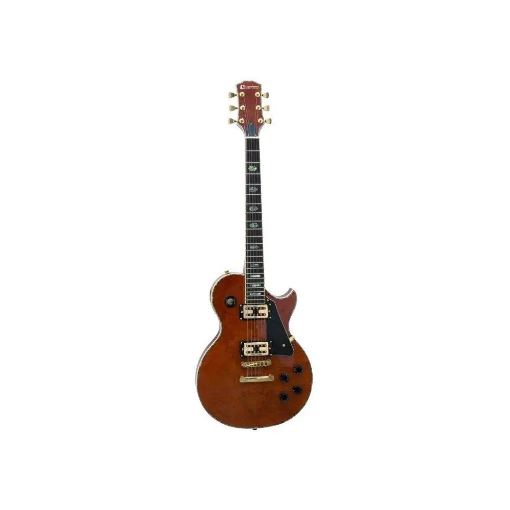DIMAVERY LP-700 Electric Guitar, Flamed Brown - Model 26219389