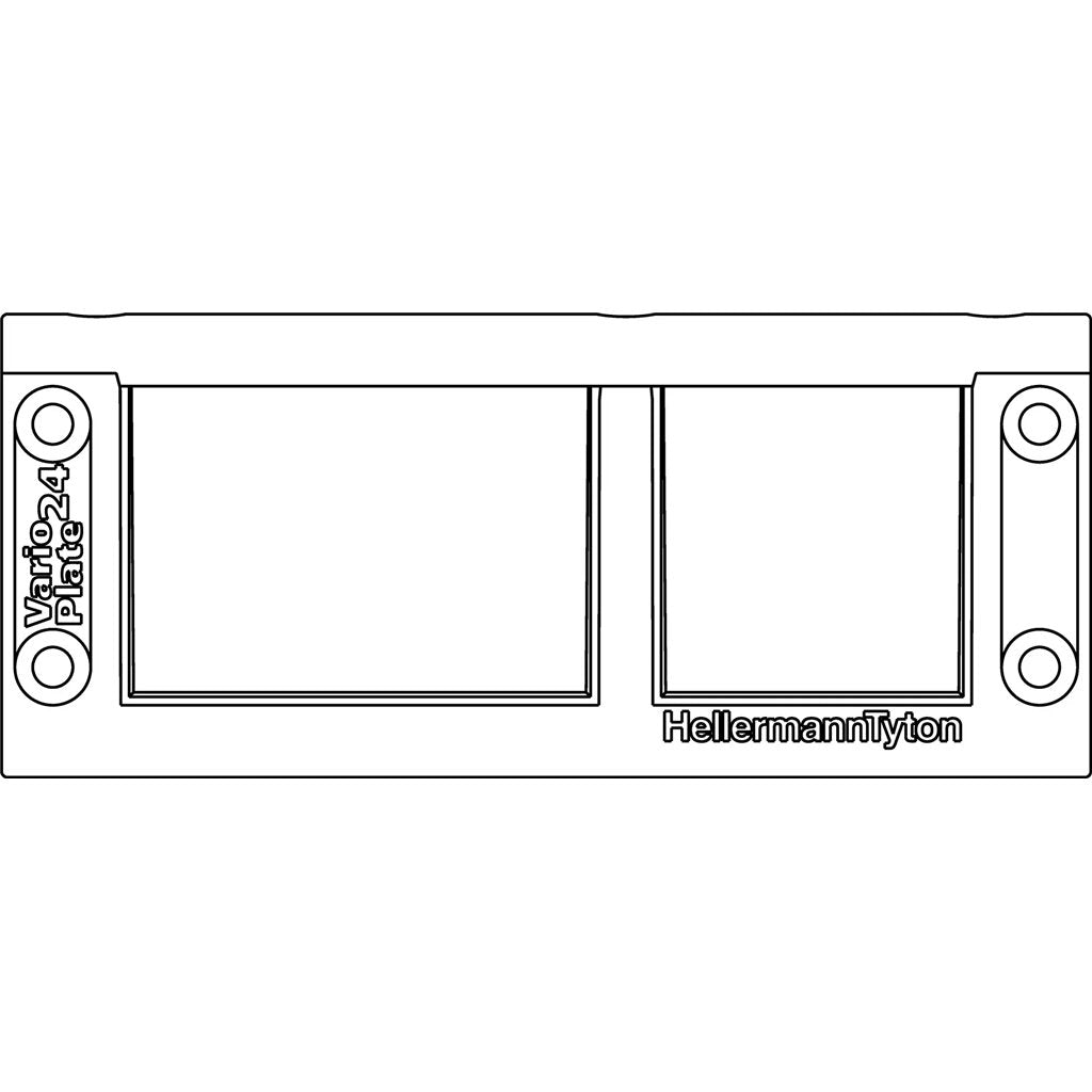 HellermannTyton VarioPlate-24 Frame-PL-BK Cable Grommet Halogen-Free Plastic Black 1 pc. (440-00003)