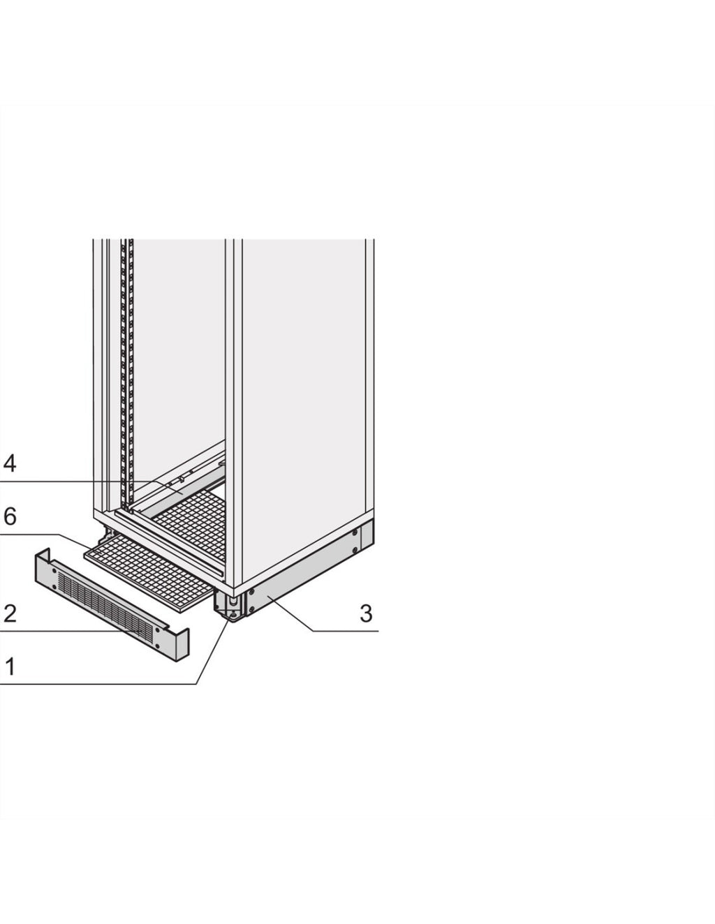 SCHROFF 19" Shelf Static 600D RAL7021 Rack Accessory 21130303 STAT.600D