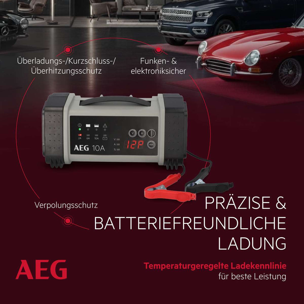 AEG Automatic Charger LT10 97024 12V 24V 2A 6A 10A