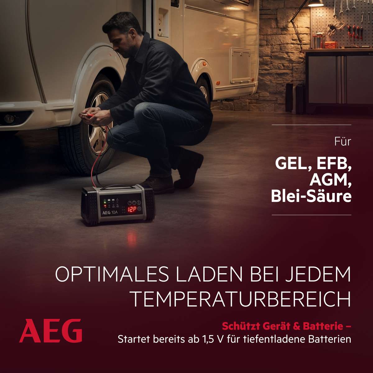 AEG Automatic Charger LT10 97024 12V 24V 2A 6A 10A