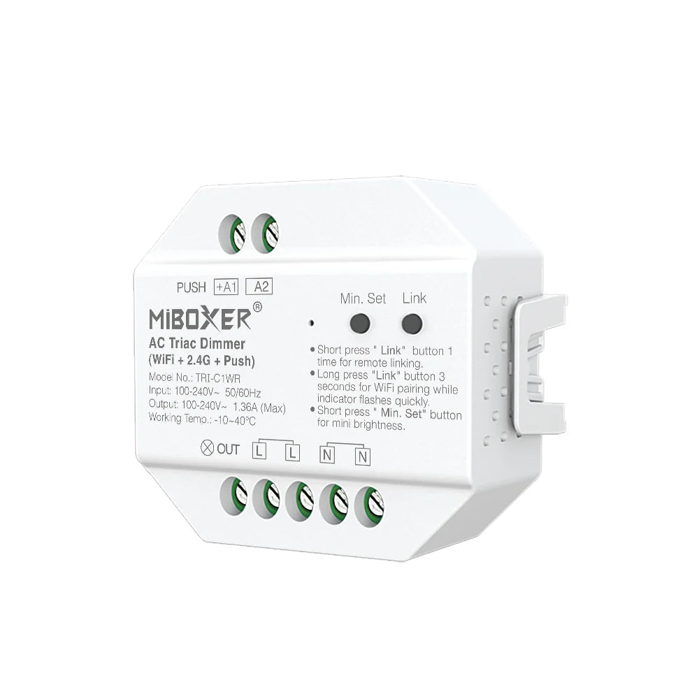 Miboxer Synergy 21 LED AC TRIAC Dimmer WiFi+2.4 G+Push*Milight (TRI-C1WR)