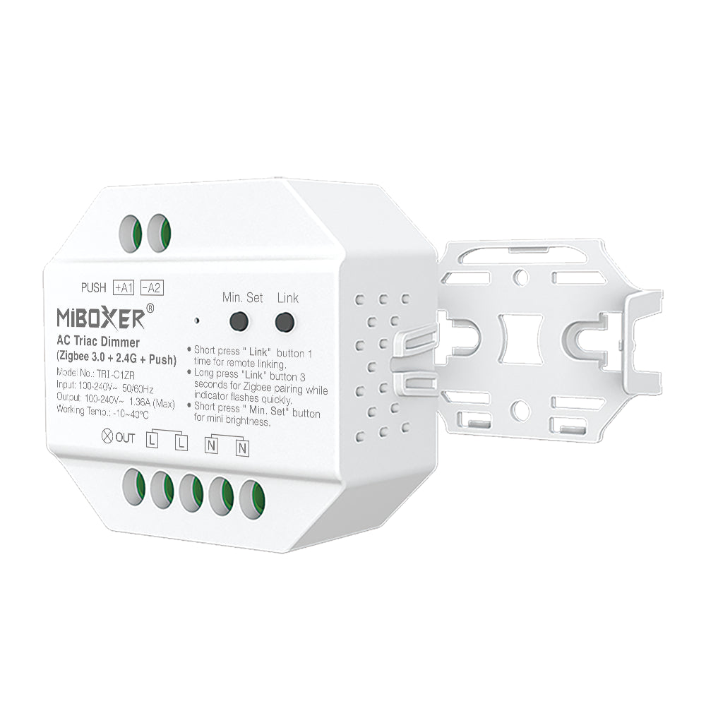 Miboxer Synergy 21 LED AC TRIAC Dimmer - Zigbee 3.0 + 2.4 G 3.0+2.4G+Push TRI-C1ZR