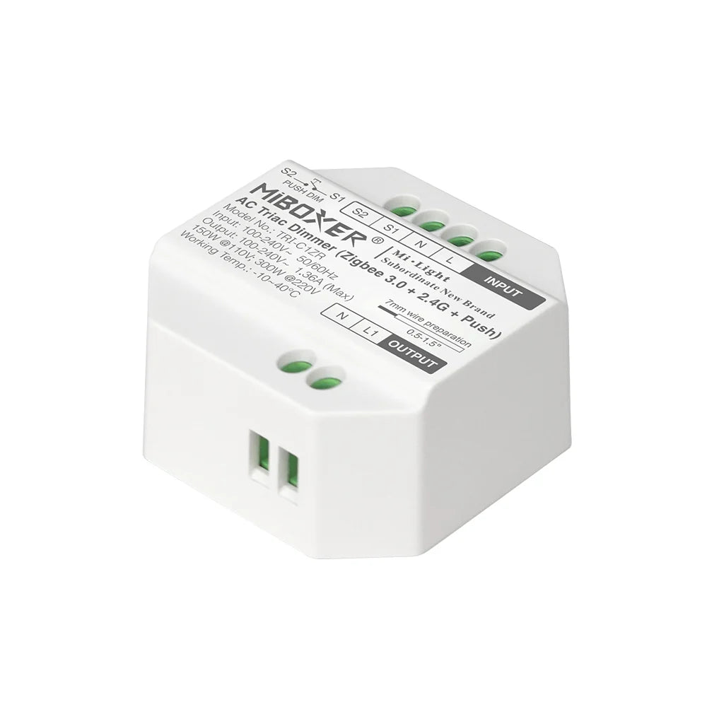 Miboxer Synergy 21 LED AC TRIAC Dimmer - Zigbee 3.0 + 2.4 G 3.0+2.4G+Push TRI-C1ZR