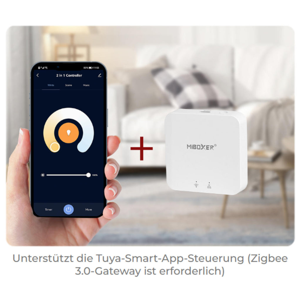 Miboxer Synergy 21 LED AC TRIAC Dimmer - Zigbee 3.0 + 2.4 G 3.0+2.4G+Push TRI-C1ZR