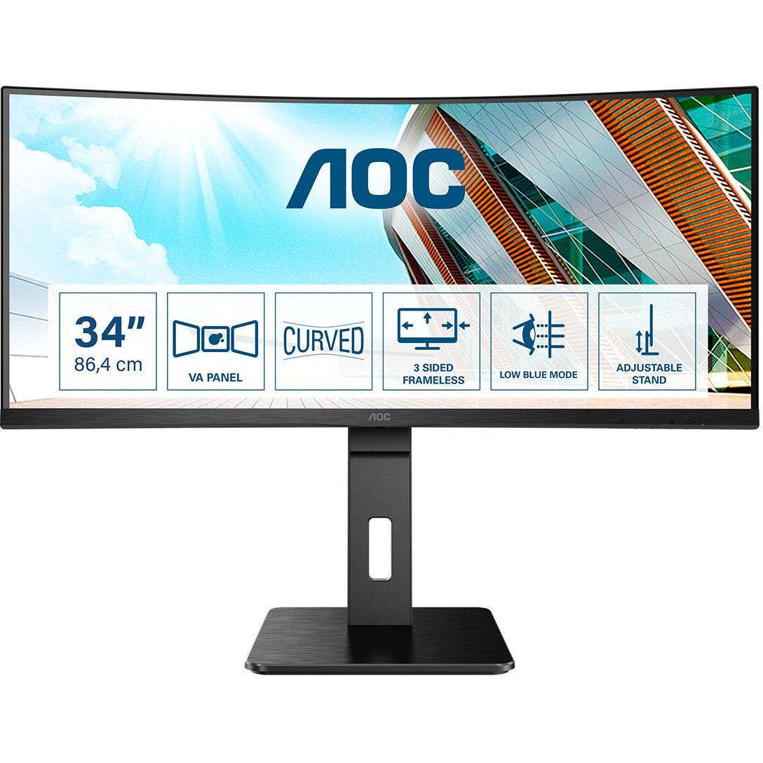 AOC P2 CU34P2A 34" Quad HD LED Display Black