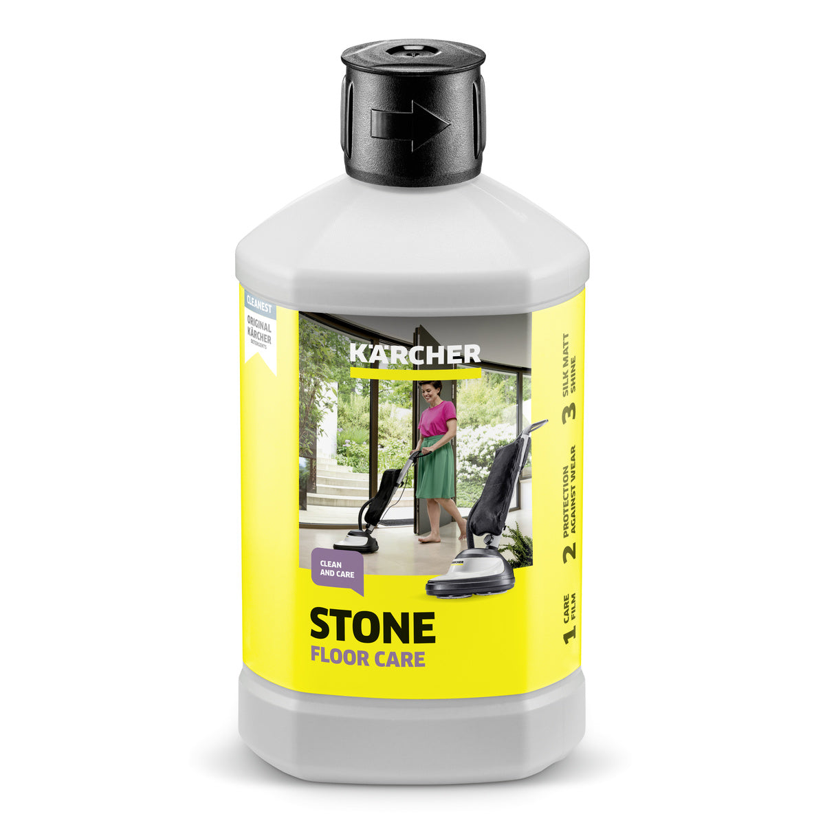 Kärcher Basic Cleaner for Stone, Matt/ Linoleum/ PVC, 1 L, 6.295-776.0