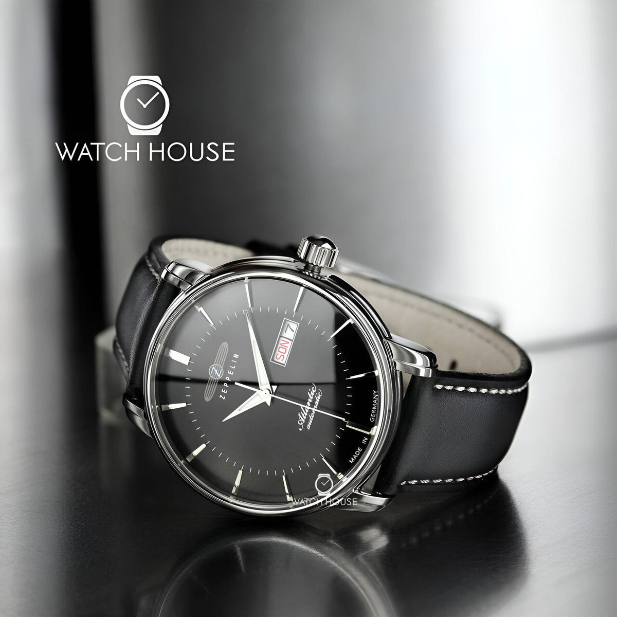 Zeppelin Atlantic 8466-2 Automatic Watch Black Dial