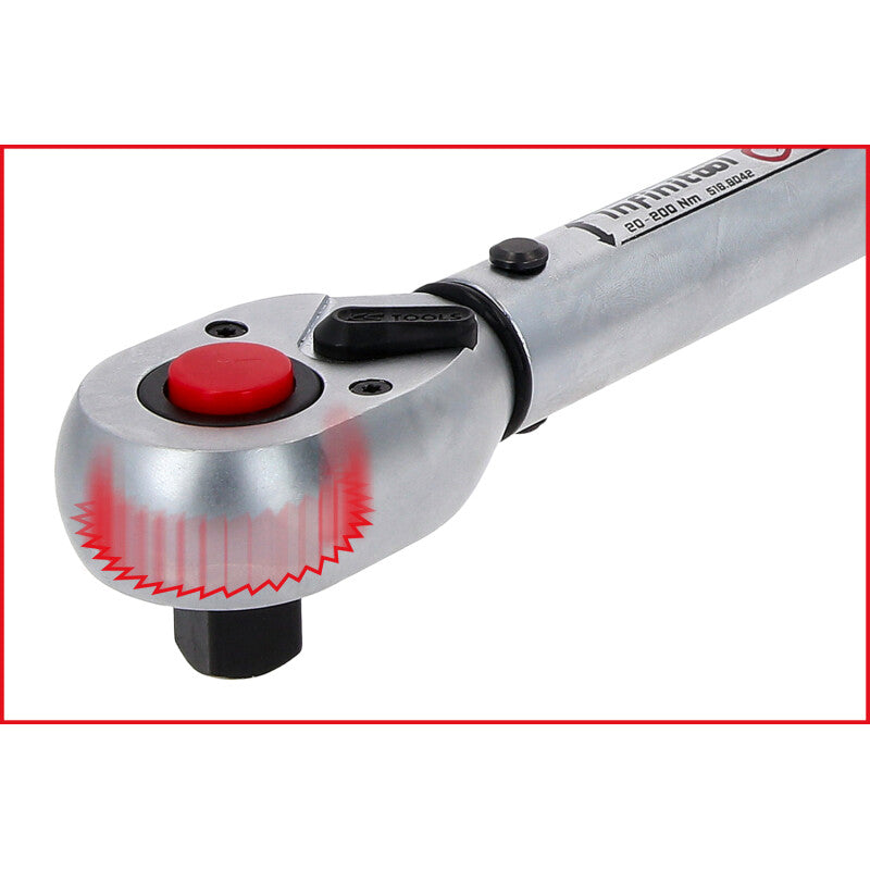 KS TOOLS Torque Wrench 3-18 lbf ft, 275 mm Length, 1/4" Square, Model 516.9012