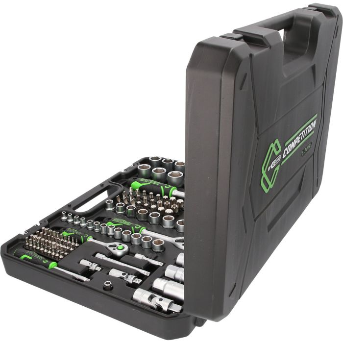KS TOOLS 512.0191 Competition Socket Wrench Set 1/4"+3/8"+1/2"