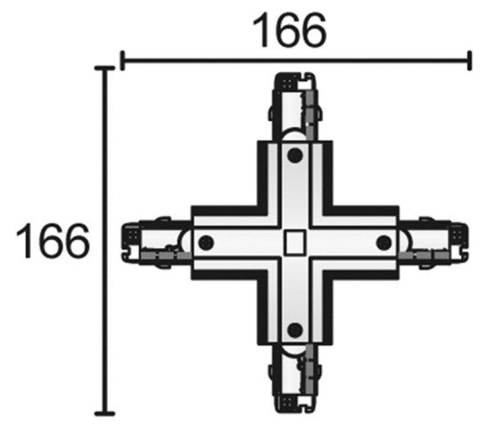 Deko-Light D Line X-connector Left-Left-Right-Right (710035,0)