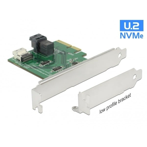 DeLOCK Converter - U.2 SFF-8654 or SATA to 1 x M.2 Key M Slot - 38-pin SFF-8654 4i socket (for PCIe SSDs) - SATA 6 Gb/s 22-pin plug (for SATA SSDs) - 67-pin M.2 Key M Slot (63953)