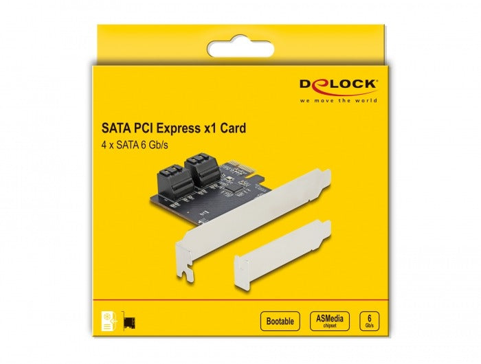 DeLOCK 5-Port SATA PCI Express x4 Card - Low Profile (90498) 6Gb/s