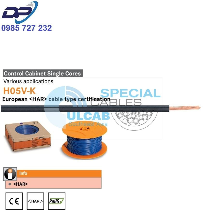 4510011S H05V-K 1x0.50mm² Black Wire 250 m