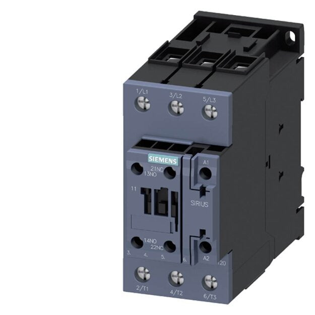 Siemens Power Contactor 40 A AC-3 400 V 3-Pole (3RT20351KB40)