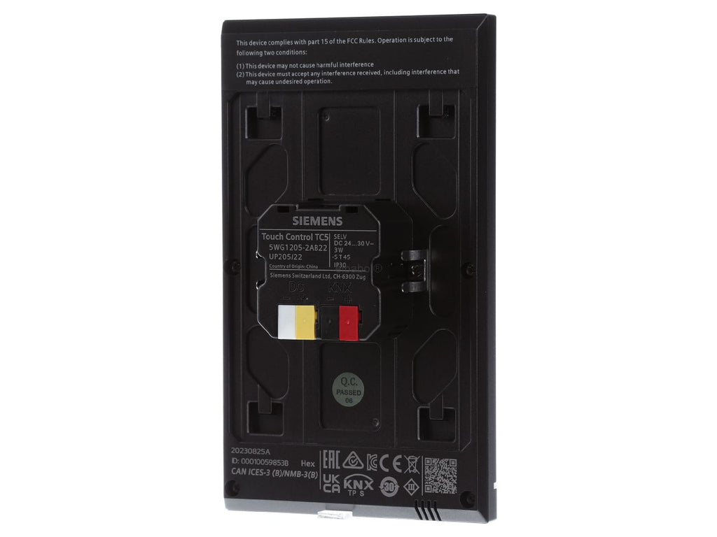 Siemens Dig.Industr. Touch Control TC5 5 Panel, sw UP 205/22 (5WG12052AB22)