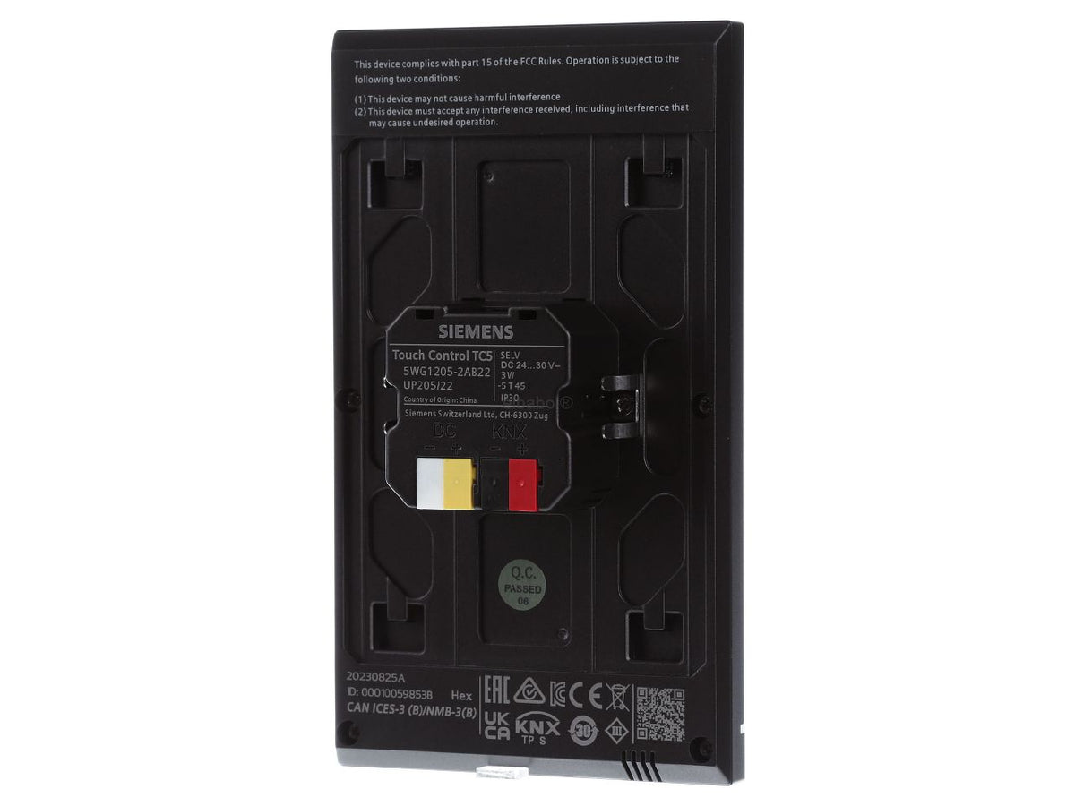 Siemens Dig.Industr. Touch Control TC5 5 Panel, sw UP 205/22 (5WG12052AB22)