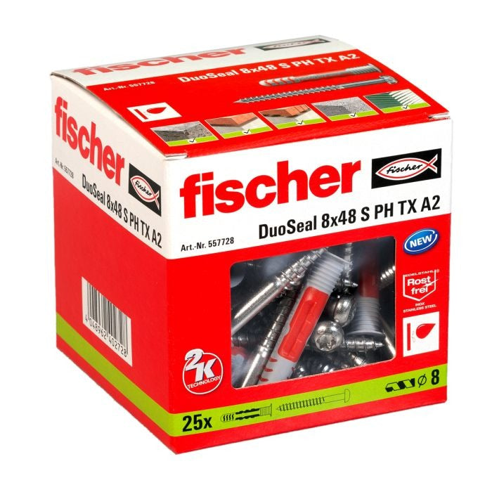 Fischer DuoSeal Dowel 48 mm 8 mm 25 pcs 557728