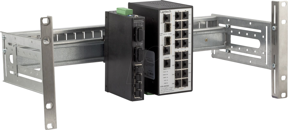 EFB-Elektronik 48.30 cm (19") Universal DIN Rail Mount - Incl. 4U Angle Set (53719.1V2)