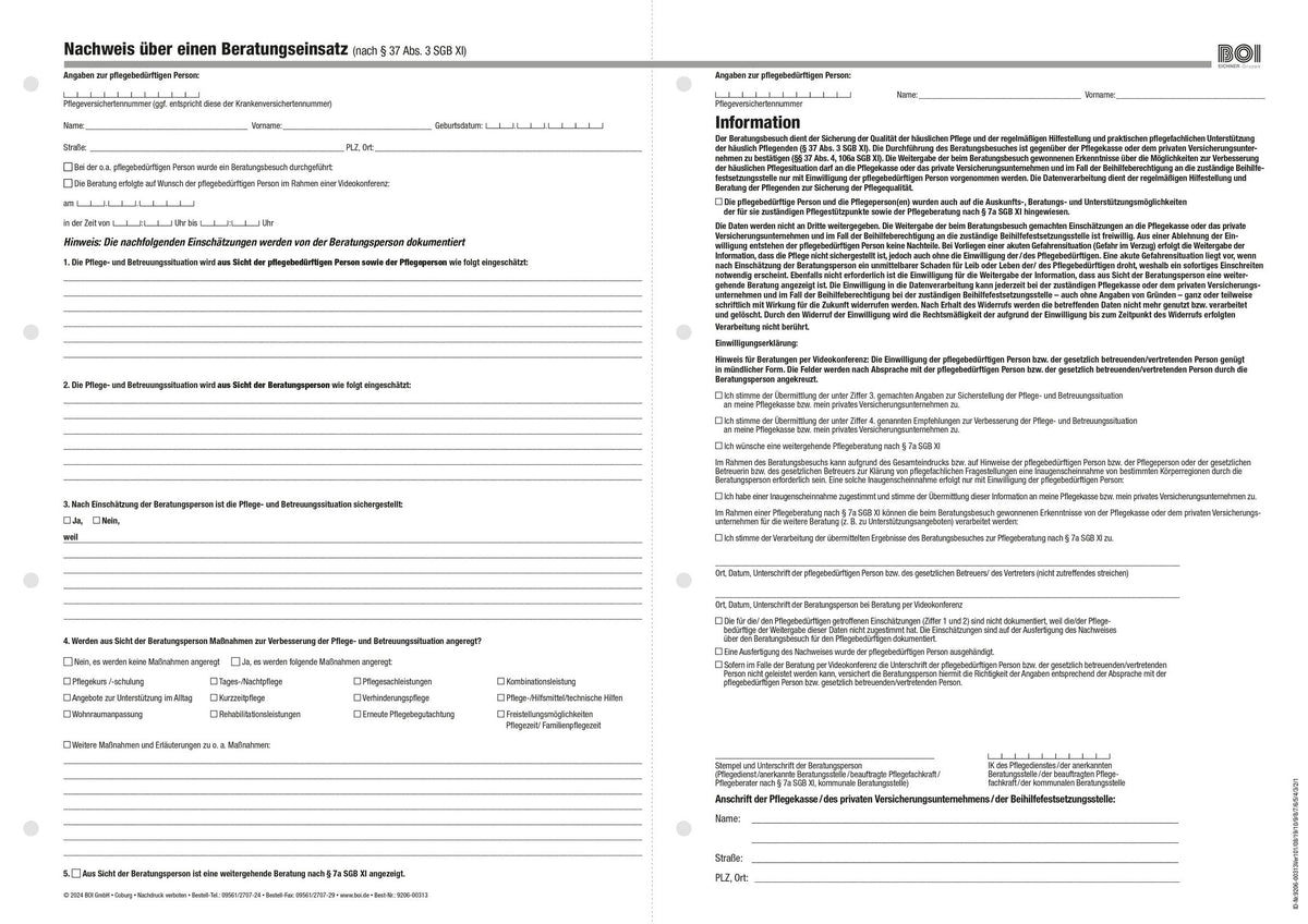 BOI Proof of Consultation Visit Forms - 50 pcs. - 9206-00313