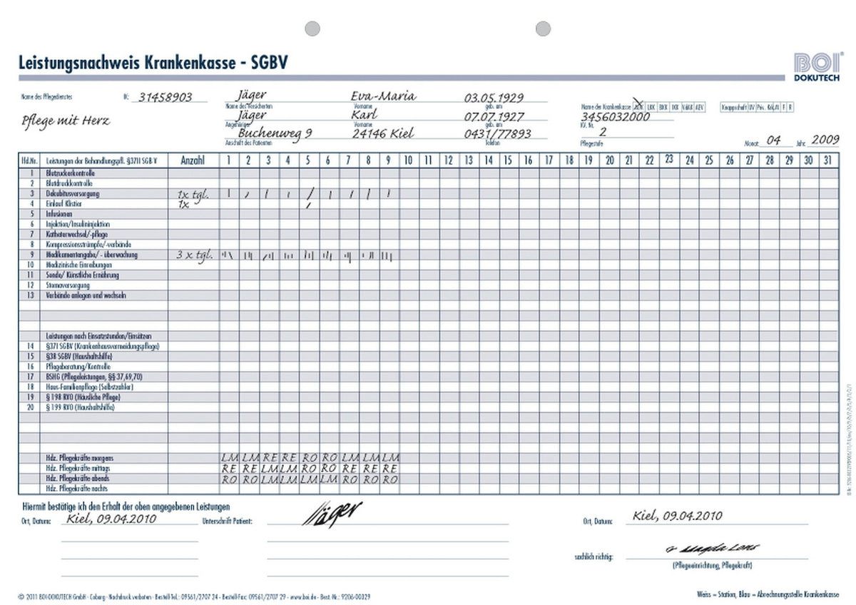 BOI Proof of Performance Health Insurance Forms, 50 pcs. (9206-00329)