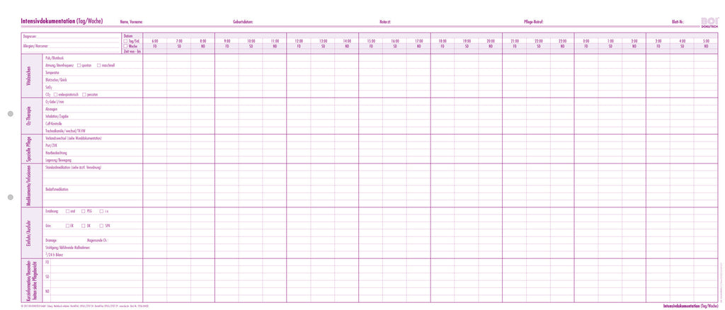 BOI Intensive Care Documentation Outpatient Forms - 50 pcs - Model 9206-00428