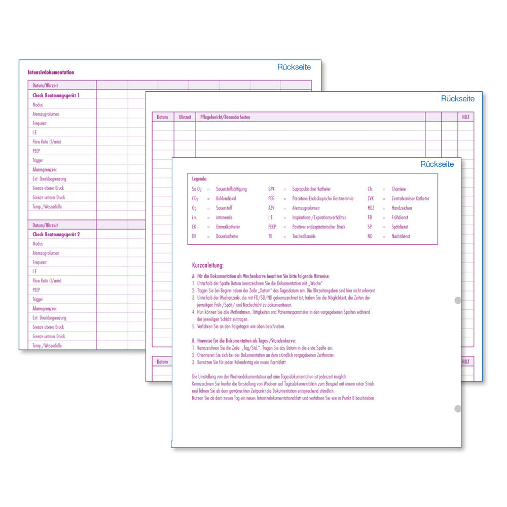 BOI Intensive Care Documentation Outpatient Forms - 50 pcs - Model 9206-00428