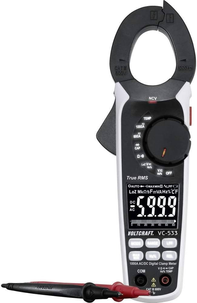 VOLTCRAFT VC-533 Calibrated Current Clamp Digital CAT III 600 V VC-10706630
